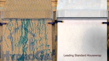 Hydrogap Rain Screen Weather Barrier vs Standard Housewrap