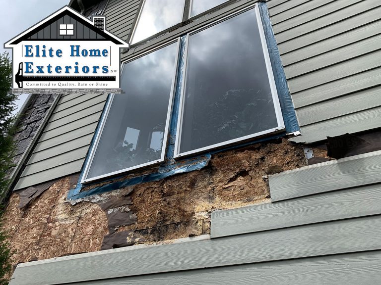Dry Rot Water Damage Remediation Brush Prairie Wa behind james hardie siding