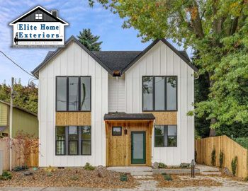 Hardie Board And Batten Lake Oswego Or Hardie Board and Batten and Cedar Siding White