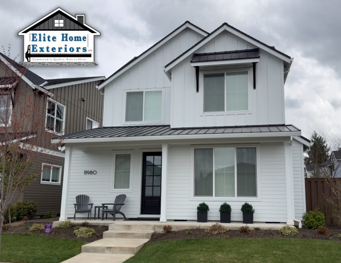 Picture of Arctic White James Hardie Color Plus Pre Finished Fiber Cement Siding