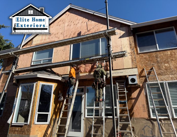 Exterior image of lots of rot on home.