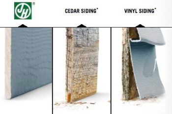 Hardie Vs cedar siding vs vinyl siding image