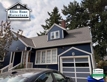 Dark blue house