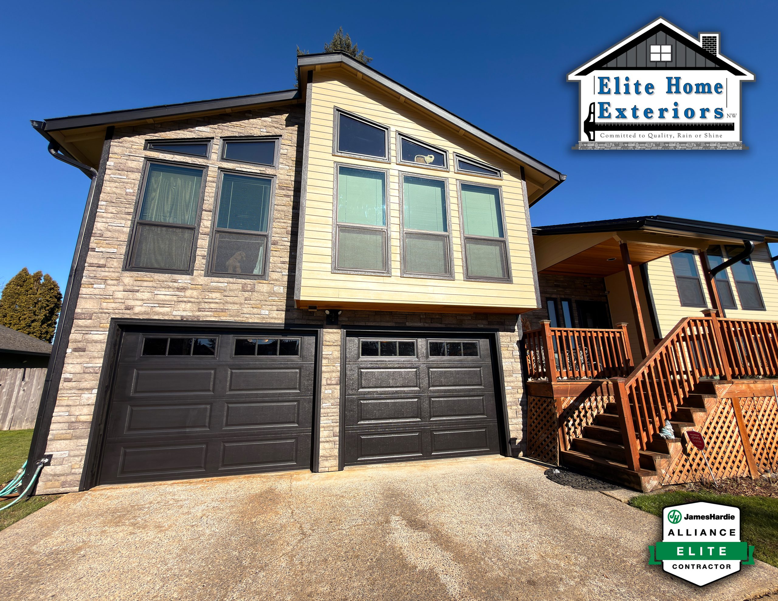 Vancouver Washington custom home with new James Hardie Cedarmill siding